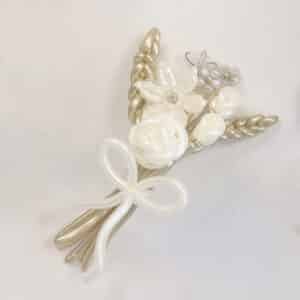 高雅白金色系氣球花束
