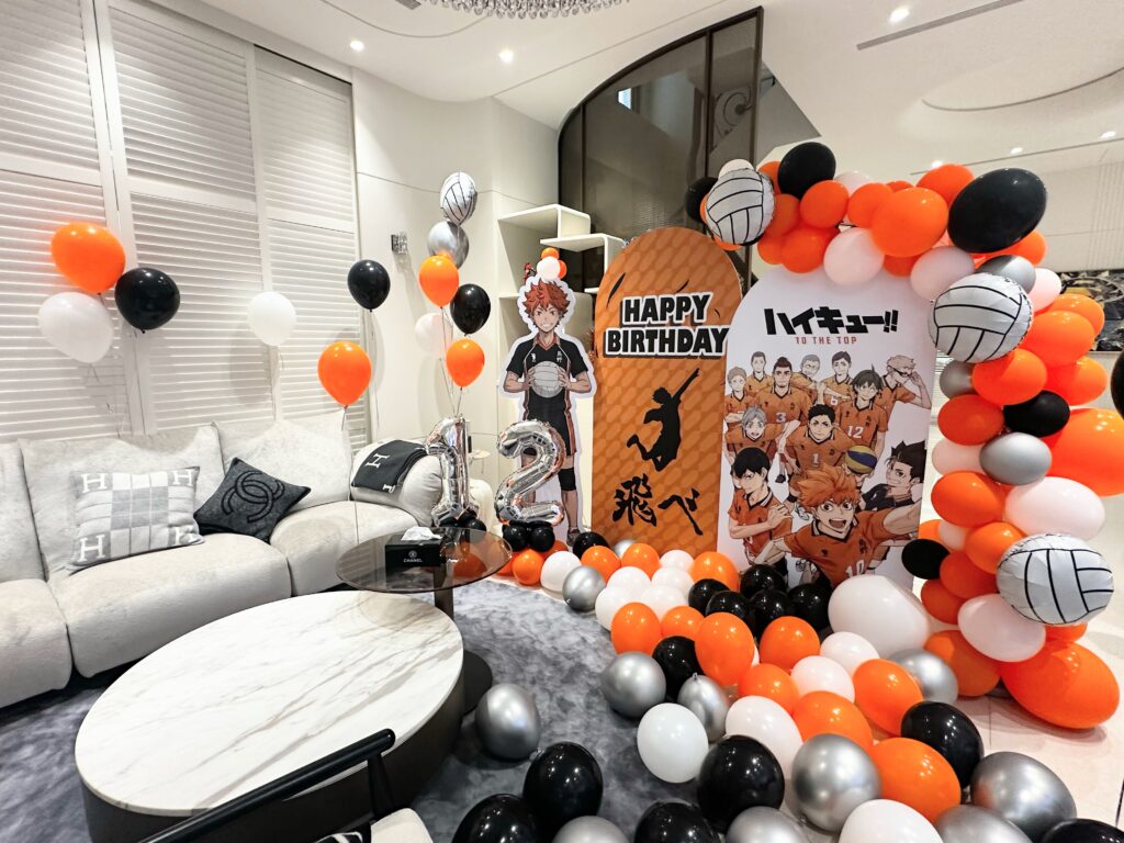 客製化排球少年生日氣球佈置